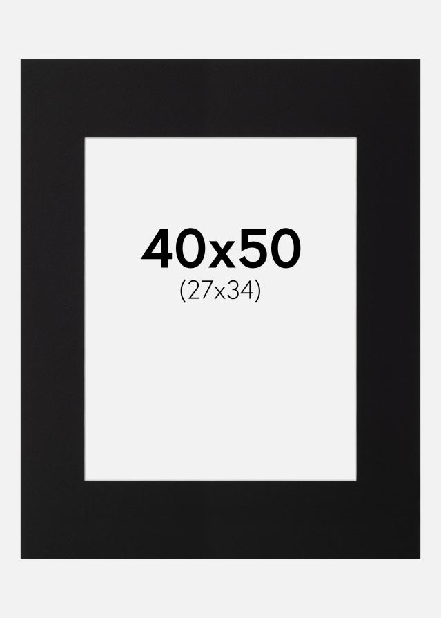 Artlink Passe-partout Zwart Standaard (Witte Kern) 40x50 cm (27x34)