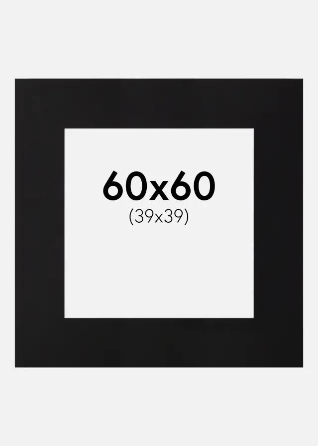 Galleri 1 Passe-partout XL Zwart Witte Kern) 60x60 cm (39x39)