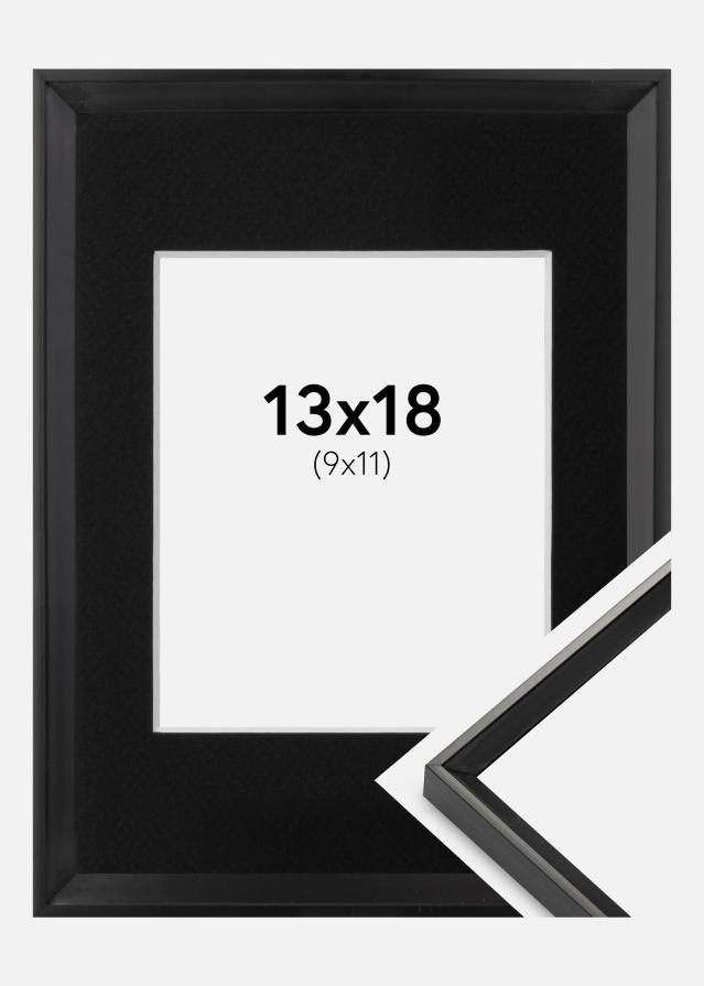 Ram med passepartou Fotolijst Desire Zwart 13x18 cm - Passe-partout Zwart 10x12 cm
