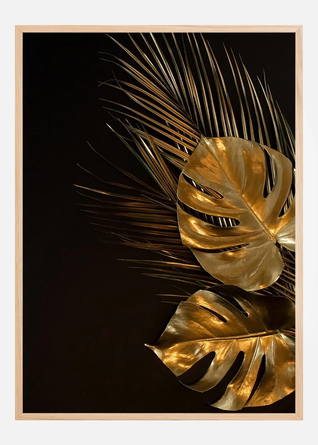 Product Image for Golden Monstera Poster (21x29.7 cm (A4))