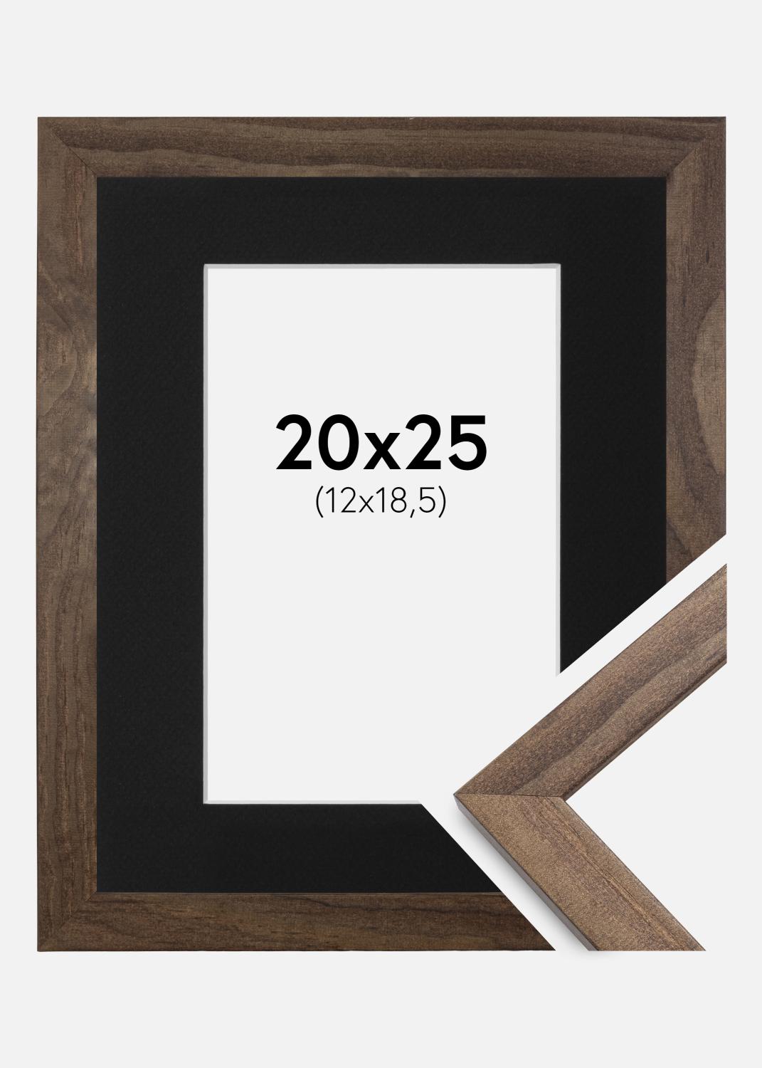 Product Image for Fotolijst Stilren Walnoot 20x25 cm - Passe-partout Zwart 13x19,5 cm