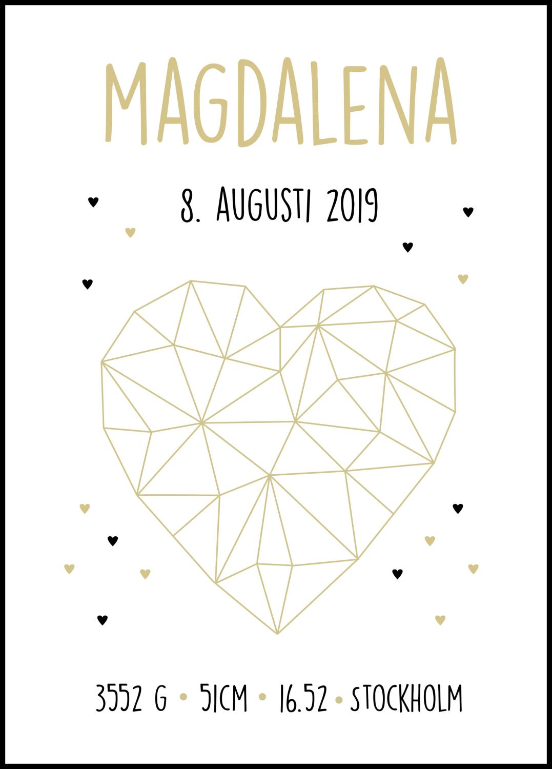 Product Image for Golden Heart (21x29,7 cm (A4))