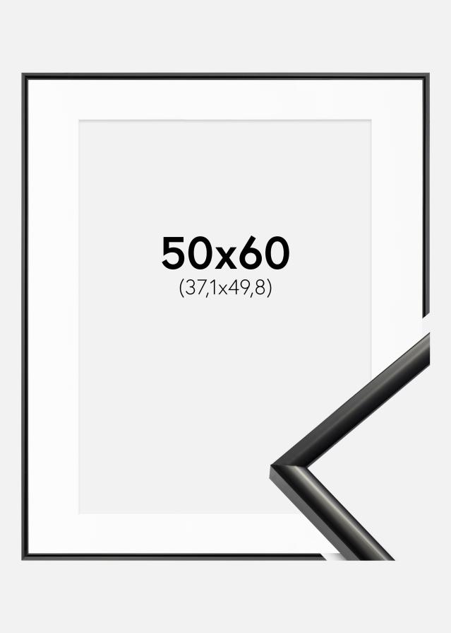 Ram med passepartou Fotolijst New Lifestyle Zwart 50x60 cm - Passe-partout Wit 15x20 inches