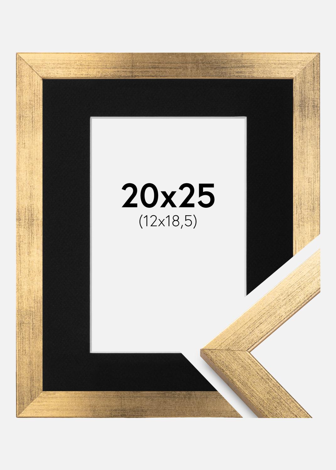 Product Image for Fotolijst Stilren Goud 20x25 cm - Passe-partout Zwart 13x19,5 cm