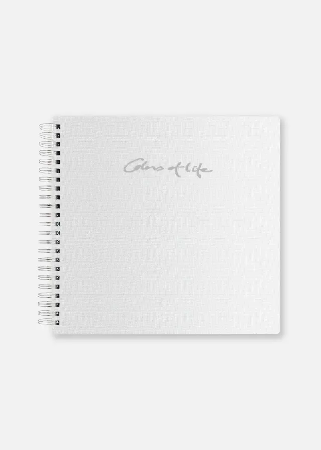 Burde Colors of Life Wit - 24x23 cm (48 zwarte zijden / 24 bladen)