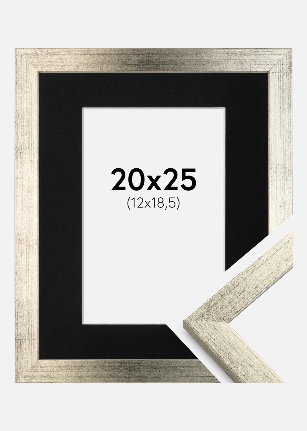 Product Image for Fotolijst Stilren Zilver 20x25 cm - Passe-partout Zwart 13x19,5 cm