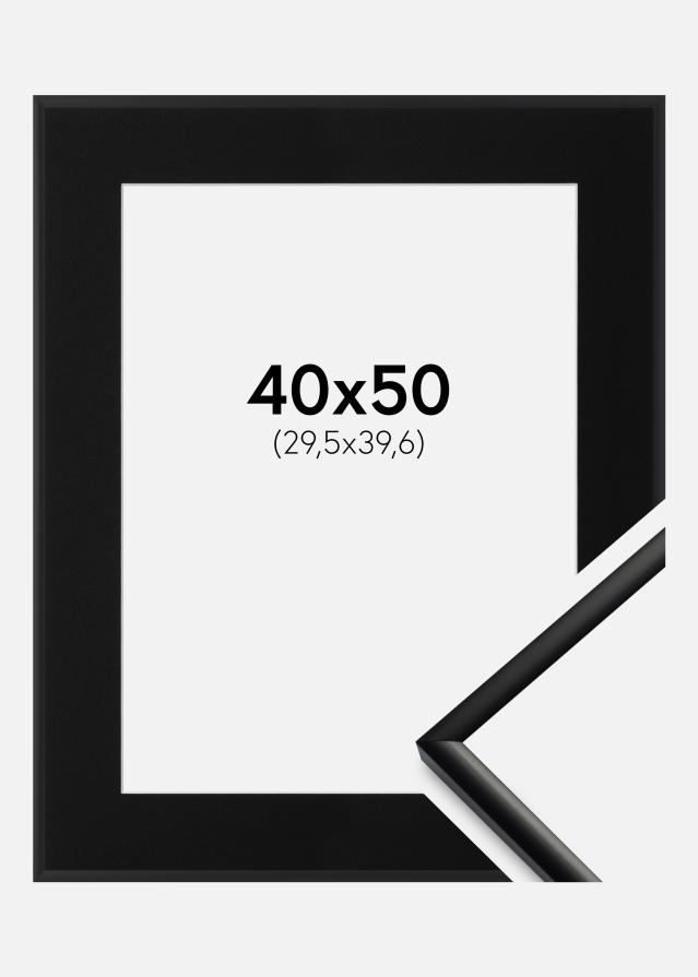 Ram med passepartou Fotolijst New Lifestyle Mat Zwart 40x50 cm - Passe-partout Zwart 12x16 inches