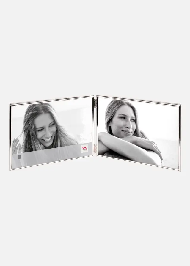 Walther Chloe Opvouwbare Fotolijst II Zilver 10x15 cm - 2 Foto's