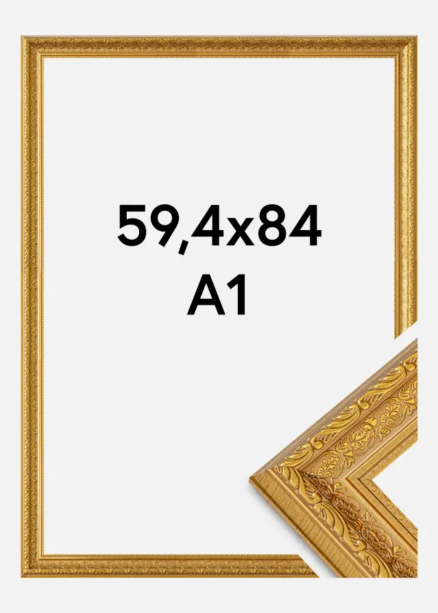 BGA Fotolijst Ornate Acrylglas Goud 59,4x84 cm (A1)