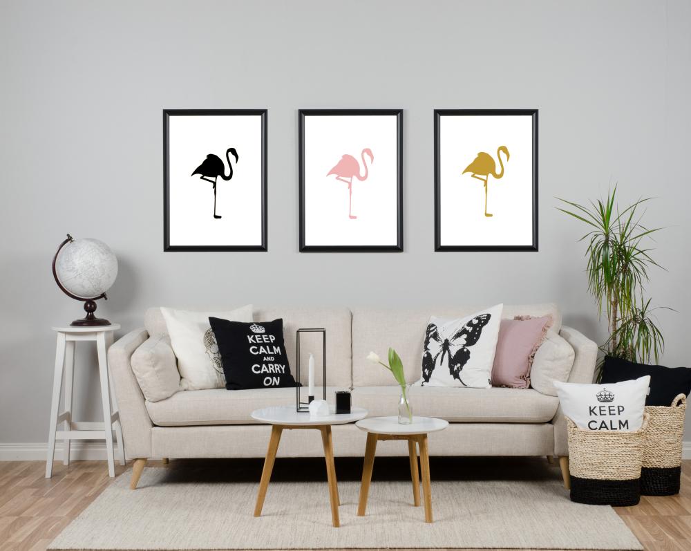 Bildverkstad Flamingo - Poederroze Poster