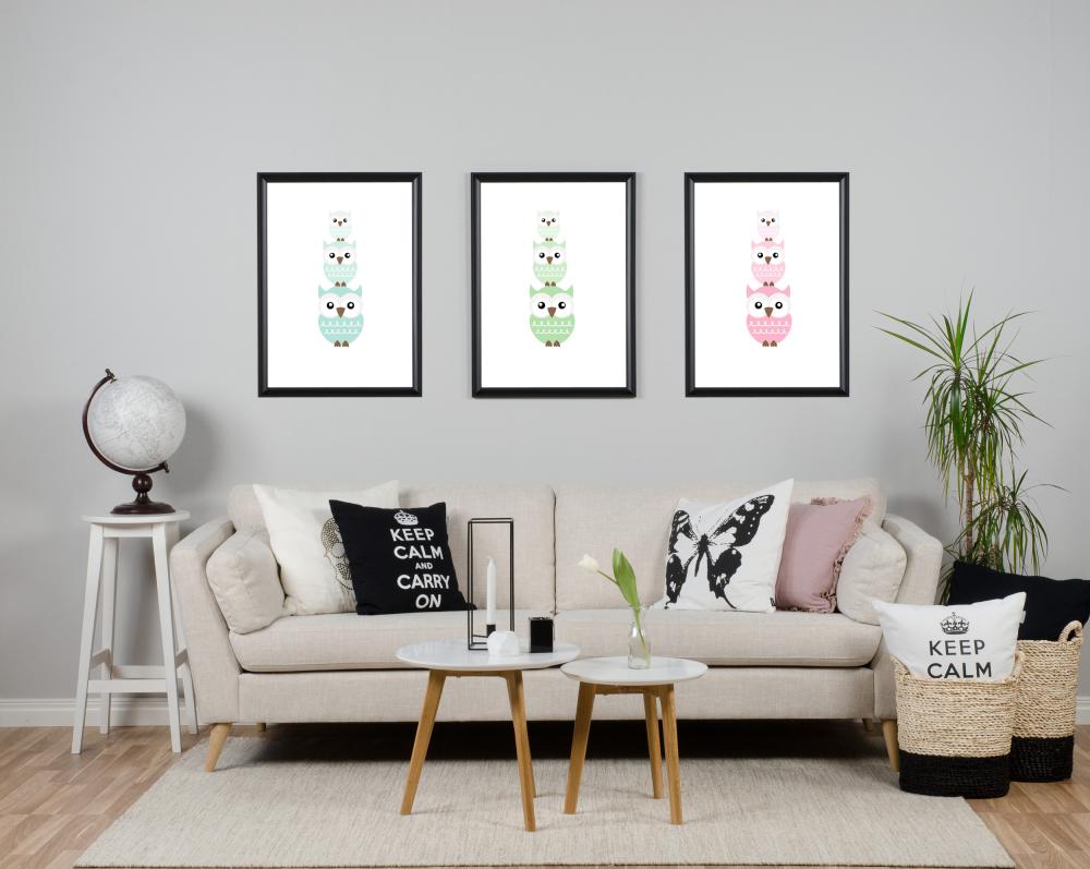 Bildverkstad Uil Trio - Mintgroen Poster