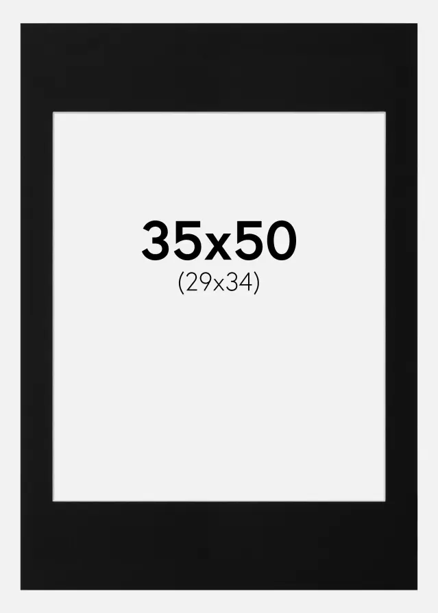 Artlink Passe-partout Zwart Standaard (Witte Kern) 35x50 cm (29x34)