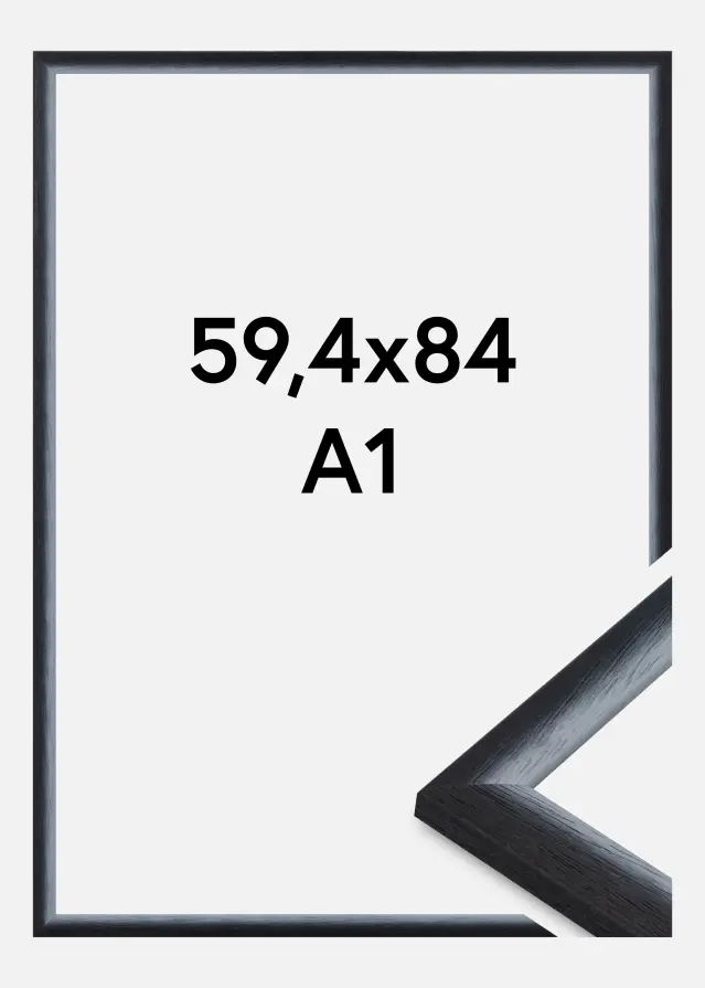 Jämtlands Ramfabrik Fotolijst Cornwall Acrylglas Zwart 59,4x84 cm (A1)