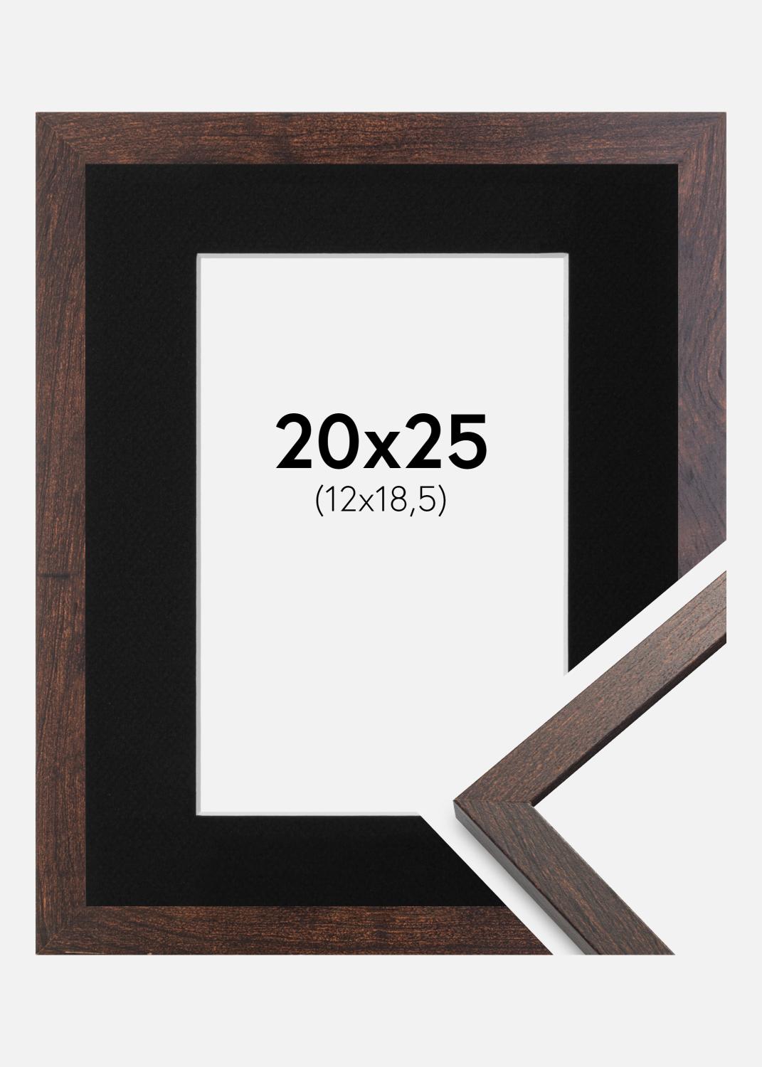 Product Image for Fotolijst Trendy Walnoot 20x25 cm - Passe-partout Zwart 13x19,5 cm