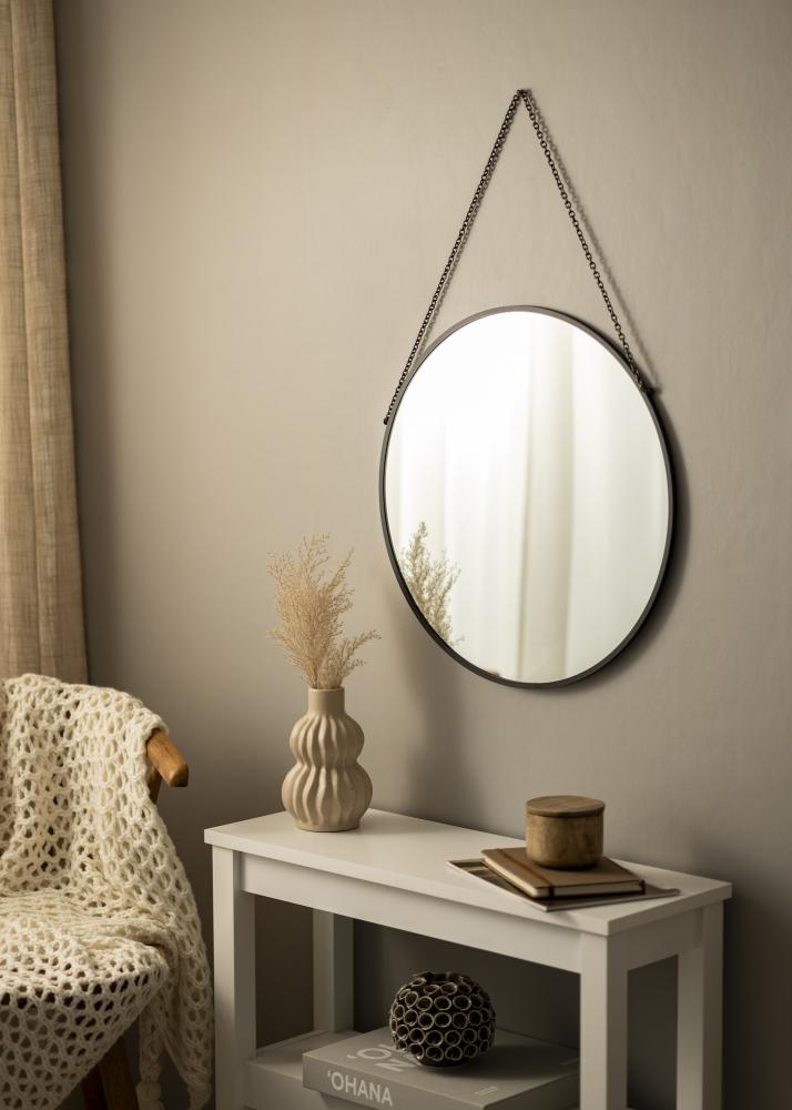 Artlink Ronde Spiegel Modern Zwart 51 cm Ø