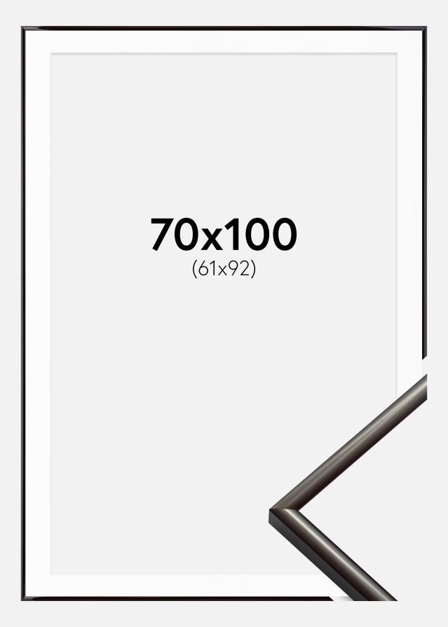 Ram med passepartou Fotolijst New Lifestyle Espresso Brown 70x100 cm - Passe-partout Wit 62x93 cm
