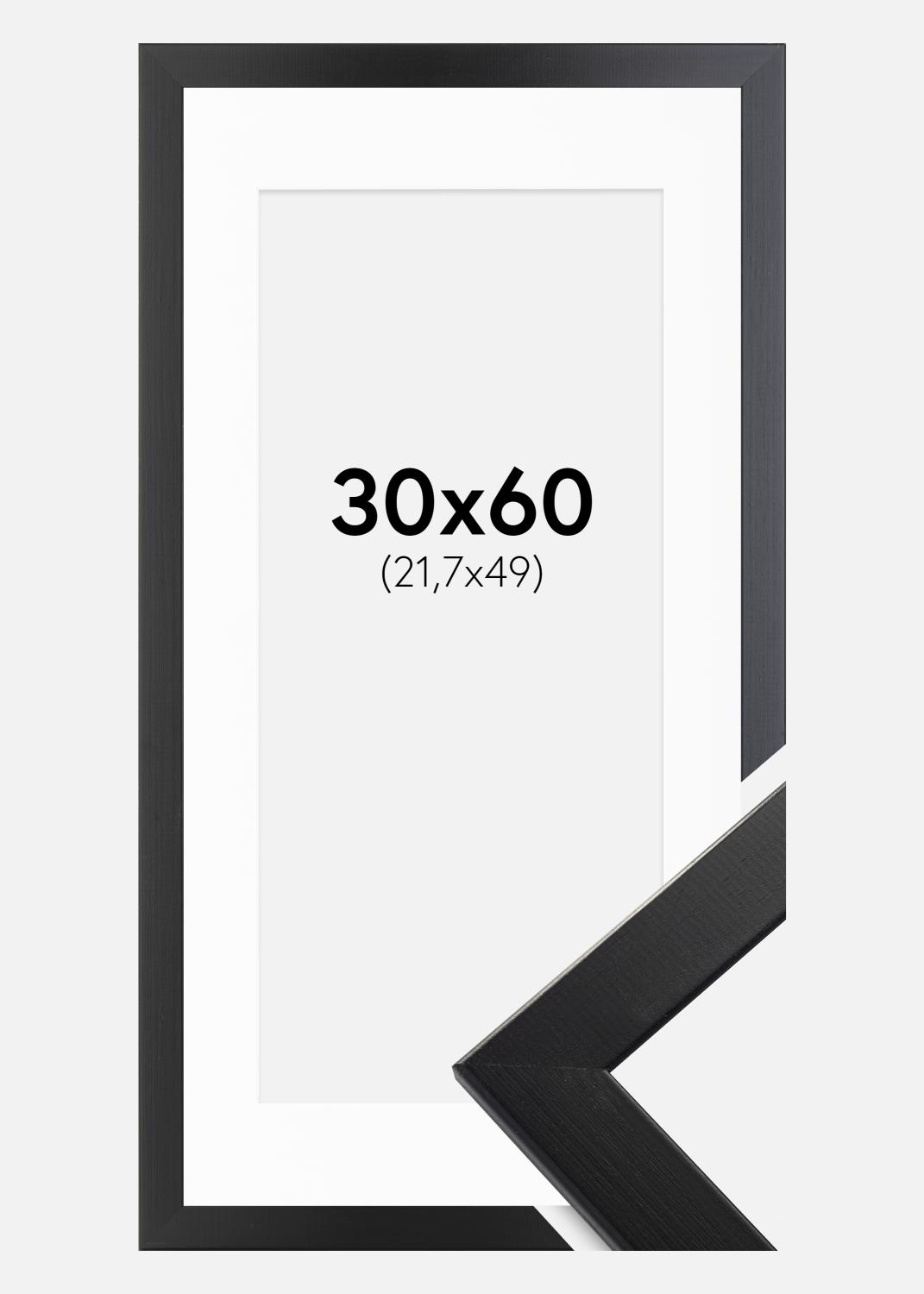 Product Image for Fotolijst Trendline Zwart 30x60 cm - Passe-partout Wit 22,7x50 cm