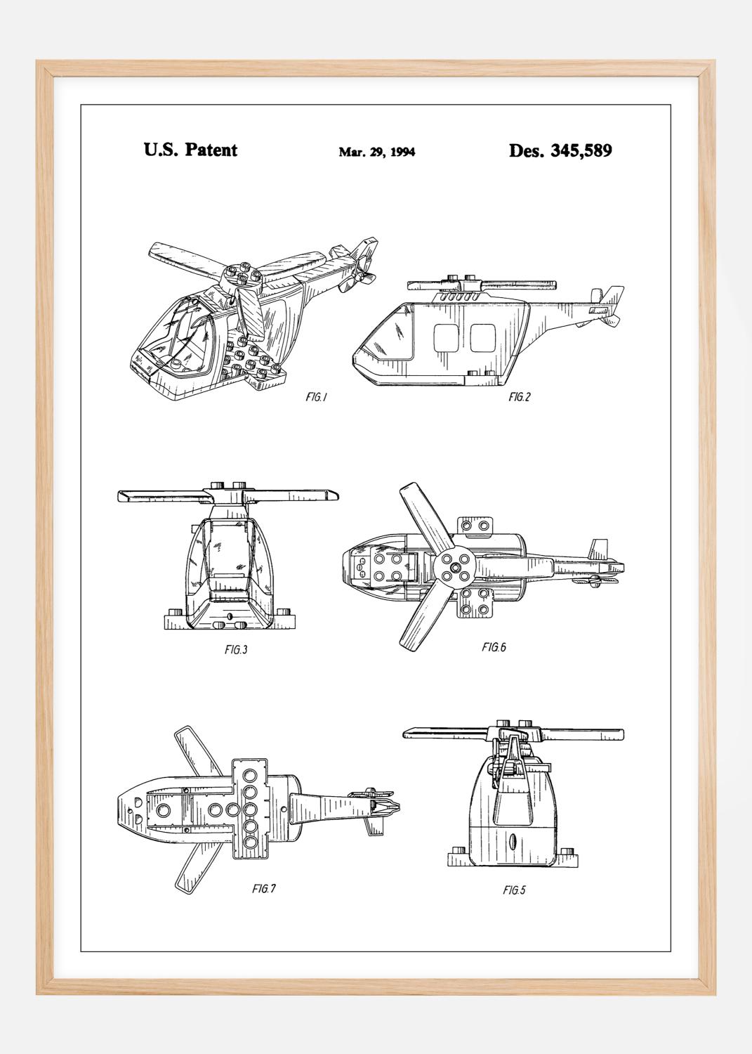 Product Image for Patent Print - Lego Helicopter - White Poster (21x29,7 cm (A4))