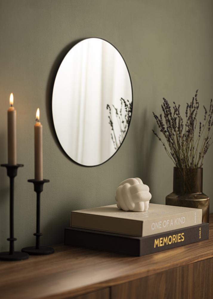 KAILA KAILA Round Mirror - Thin Black 40 cm Ø