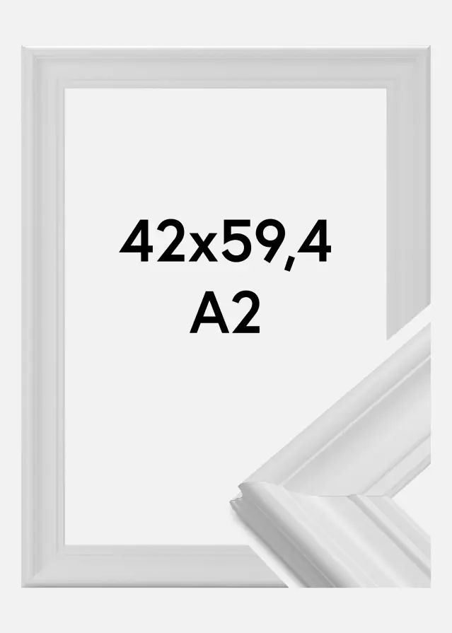 Ramverkstad Fotolijst Mora Premium Wit 42x59,4 cm (A2)