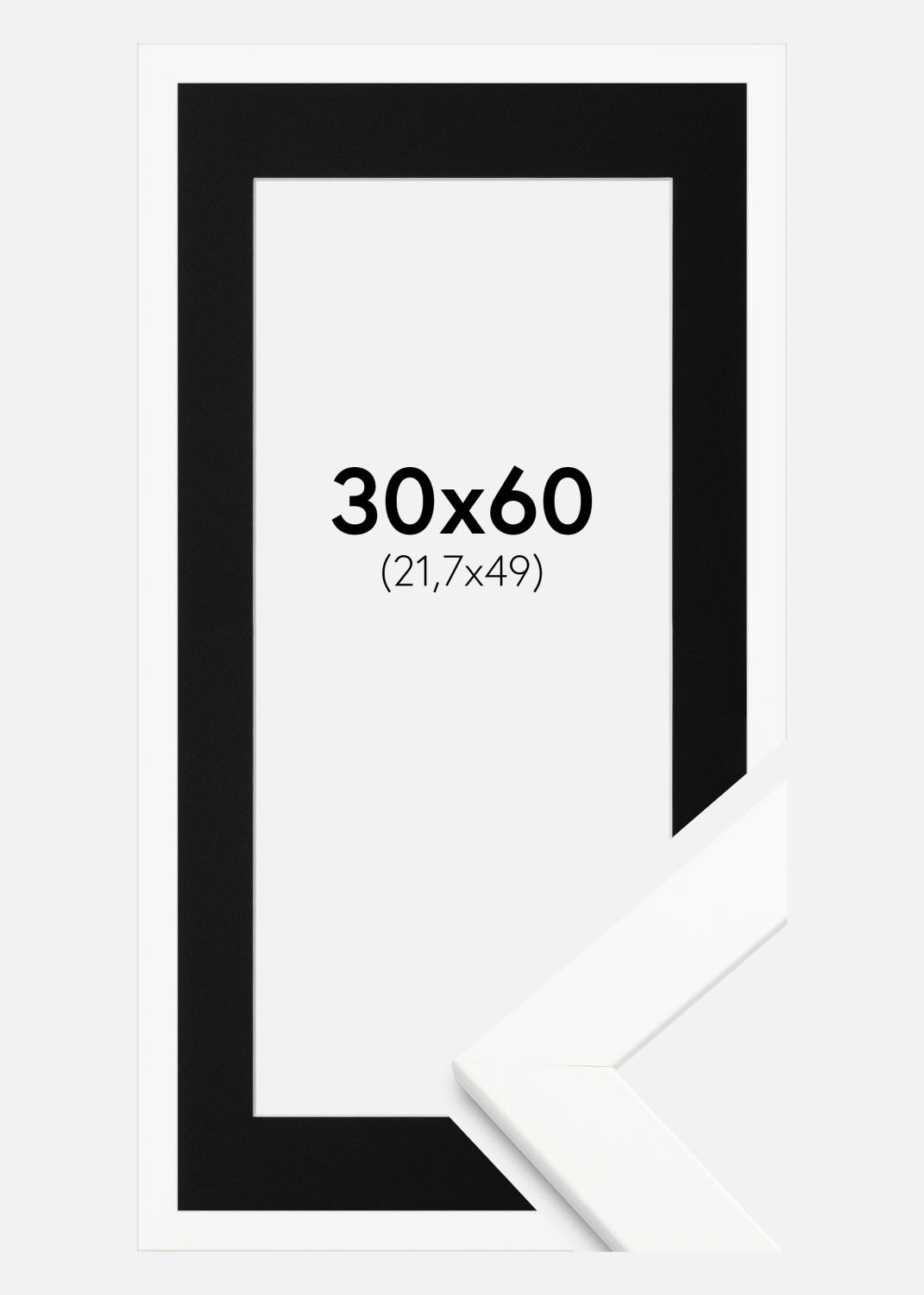 Product Image for Fotolijst Trendline Wit 30x60 cm - Passe-partout Zwart 22,7x50 cm