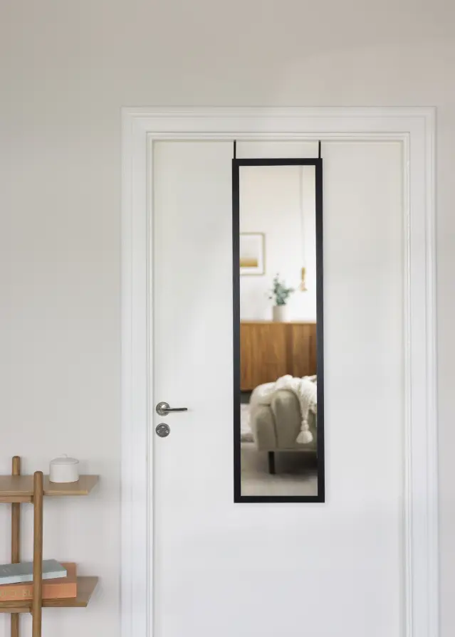 BGA Spiegel Overdoor Zwart 34x126 cm