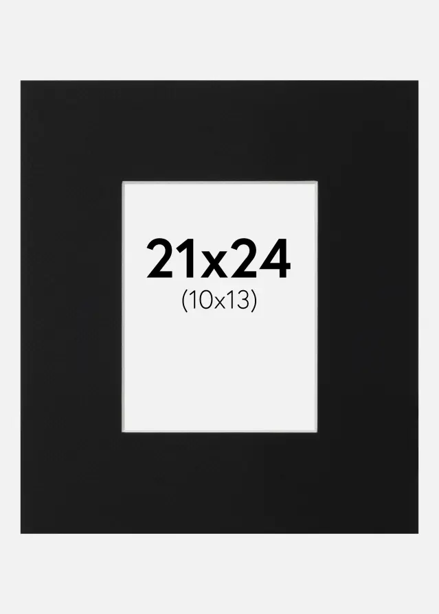Artlink Passe-partout Zwart Standaard (Witte kern) 21x24 cm (10x13)