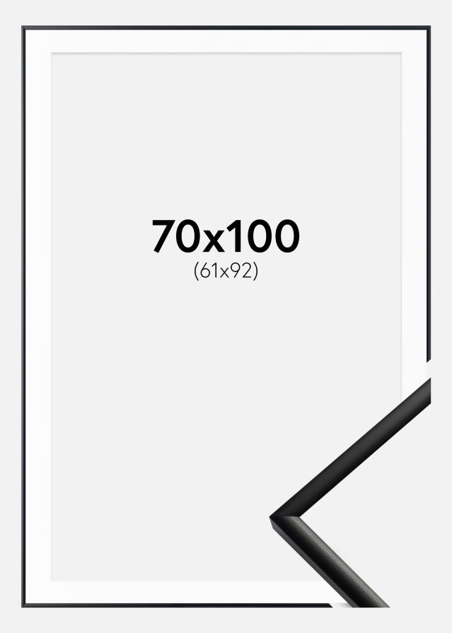 Ram med passepartou Fotolijst New Lifestyle Mat Zwart 70x100 cm - Passe-partout Wit 62x93 cm