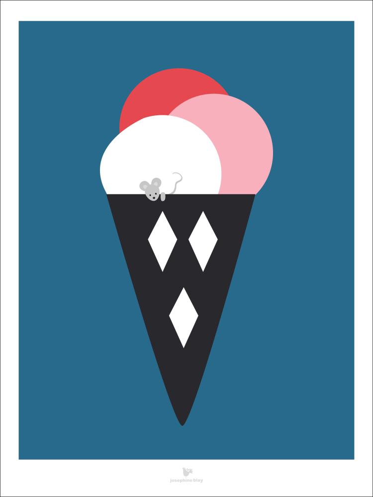 Bildverkstad Icecream - Blue Poster