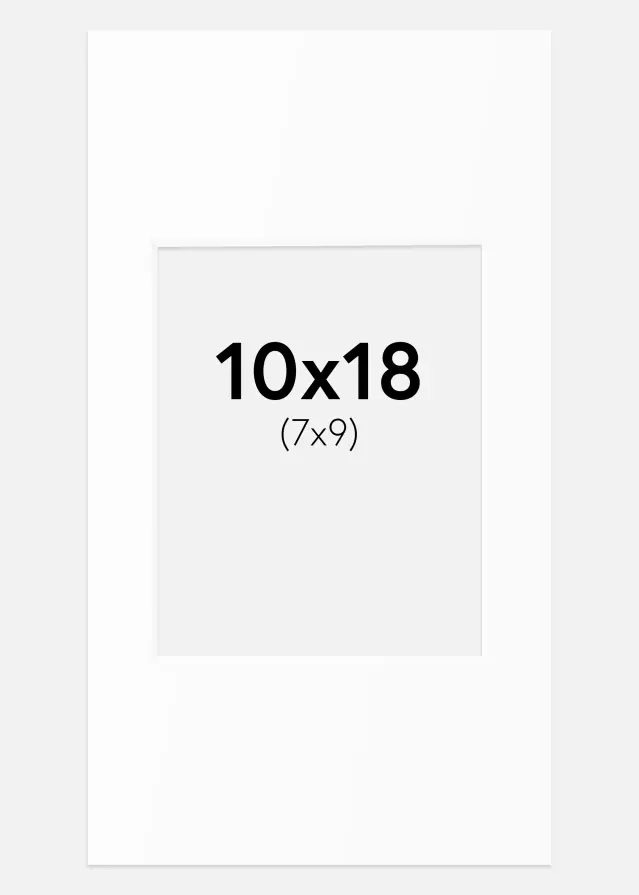 Artlink Passe-partout Wit Standaard (Witte kern) 10x18 cm (7x9)