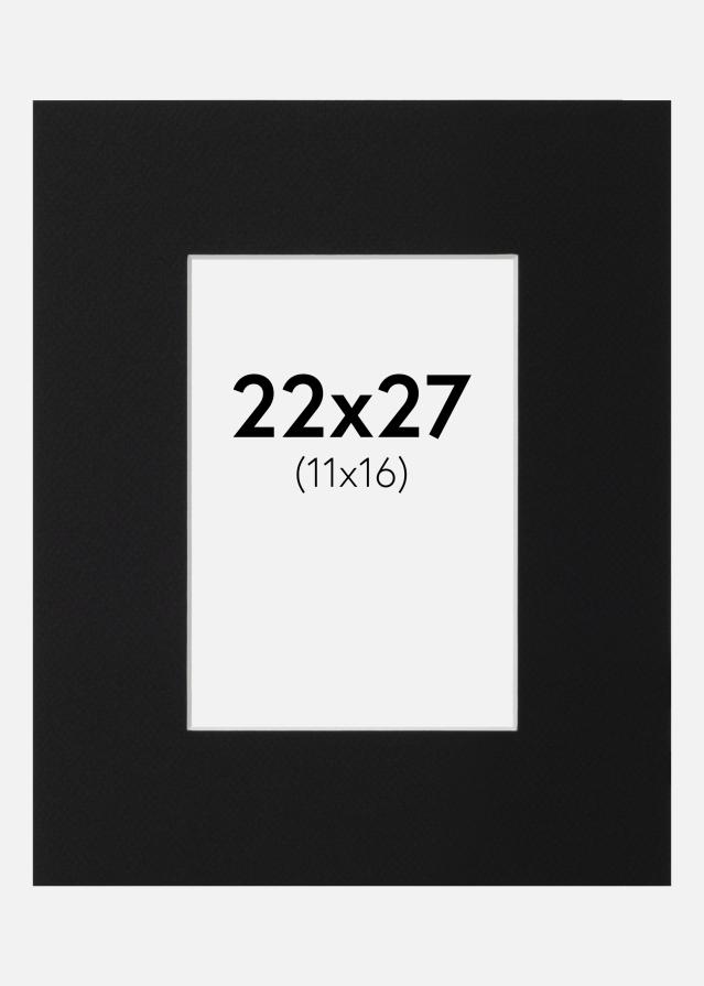 Artlink Passe-partout Zwart Standaard (Witte kern) 22x27 cm (11x16)