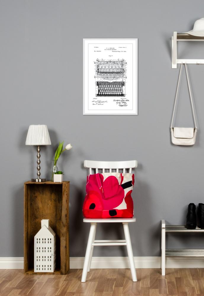 Bildverkstad Patenttekening - Typmachine Poster