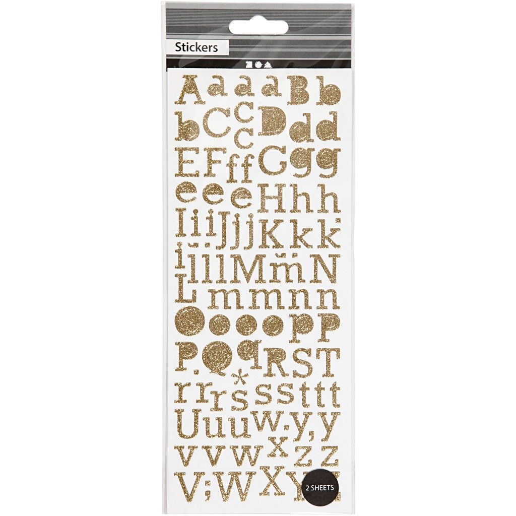 Focus Focus Glitterstickers Goud Letters