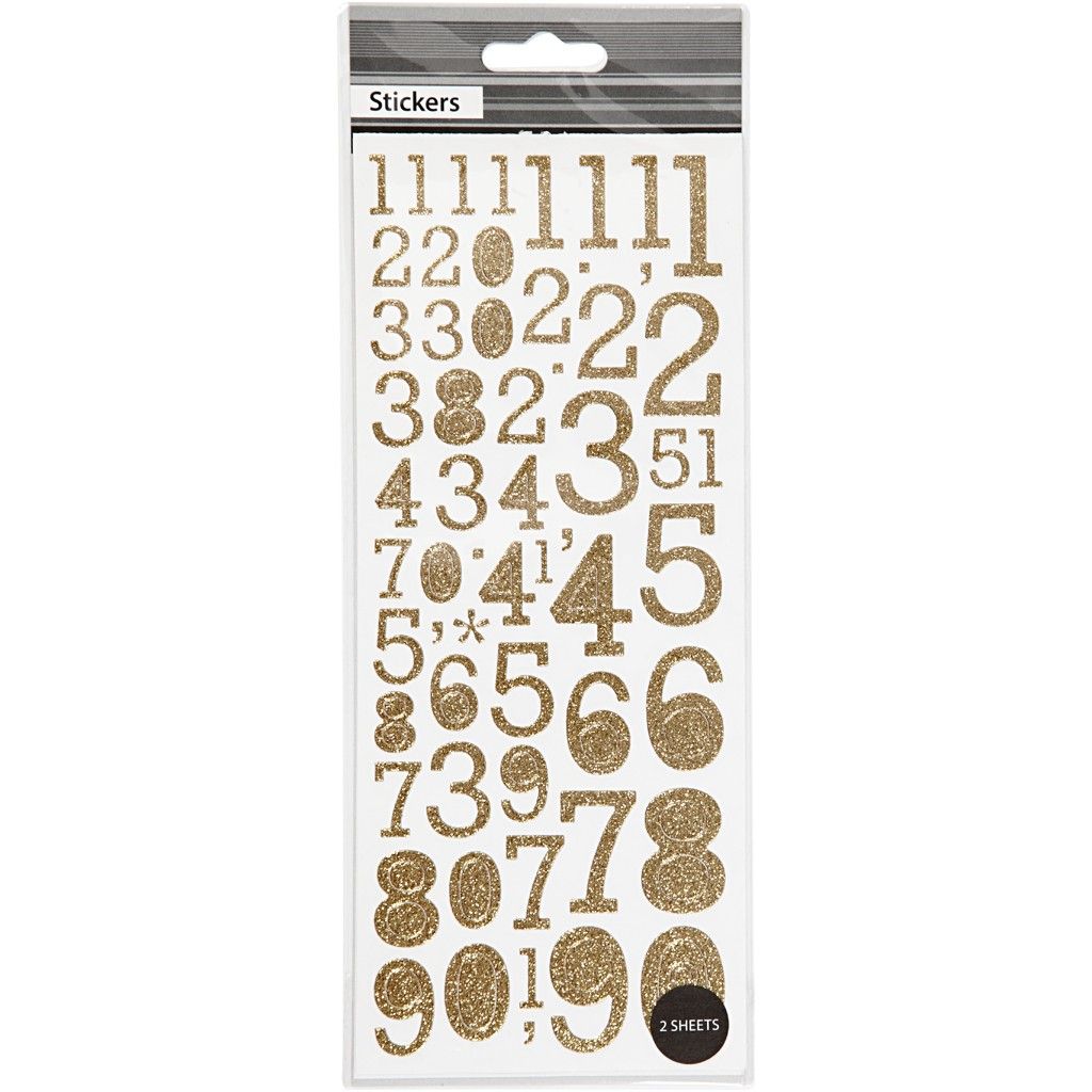 Product Image for Focus Glitterstickers Goud Numbers