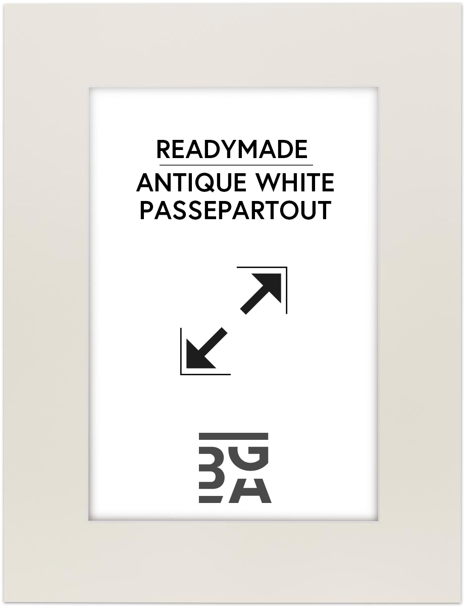 Konstlist Crescent Passe-partout Antique White (Witte kern) 20x25 cm (14x19)