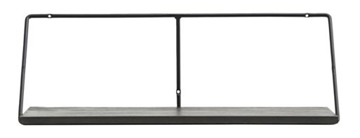 House Doctor Wandplank Wired 24x70 cm - Zwart
