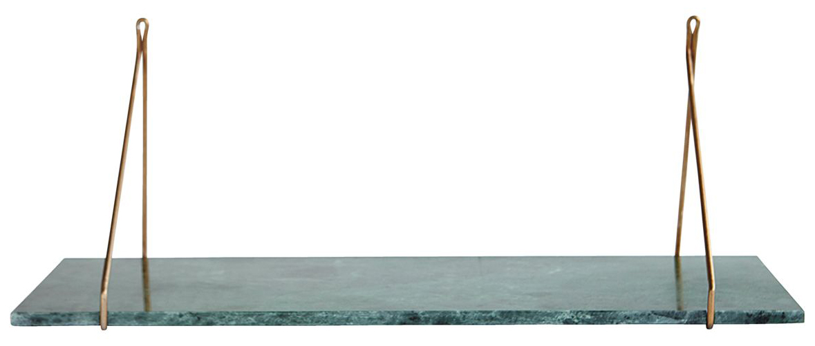House Doctor Wandplank Marble 24x70 cm - Groen