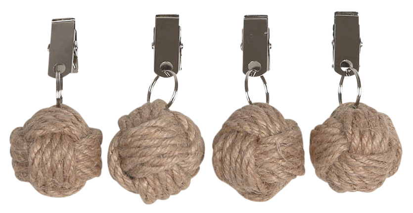 Fondaco Tafelkleed gewichtjes Knop - Jute 4-pack