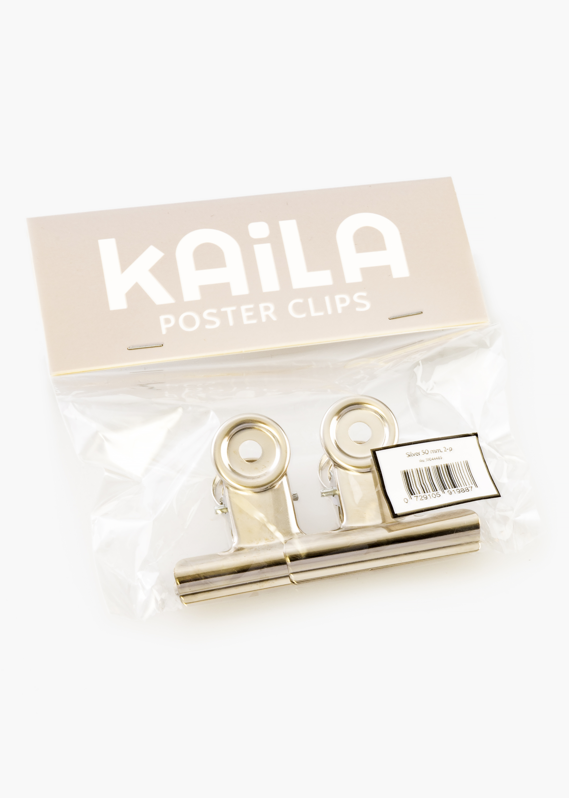 KAILA KAILA Poster Clip Silver 50 mm - 2-p