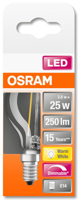 Aneta Belysning Osram Ledstar Bol LED - E14 2,8W