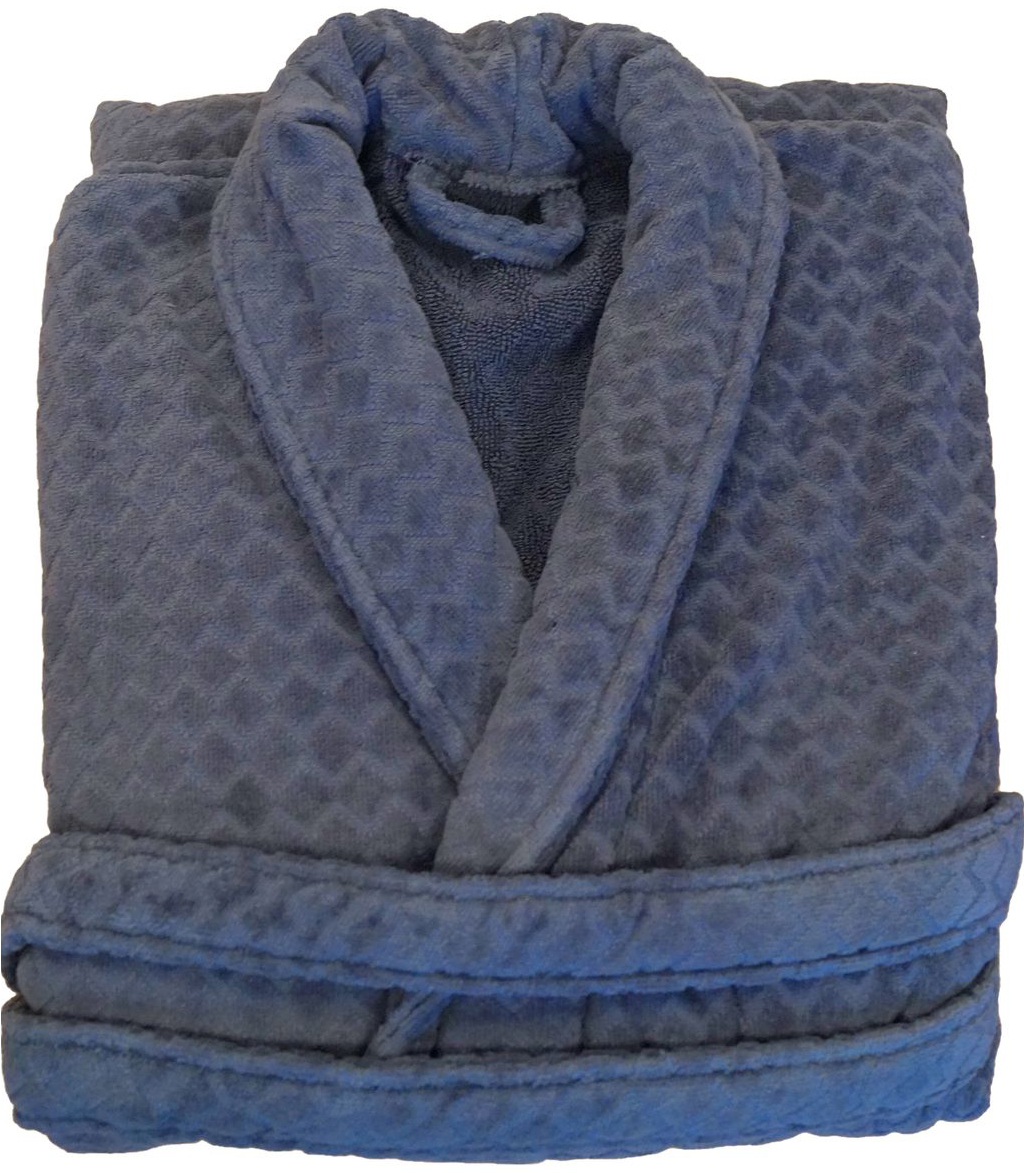Redlunds Badjas Diamond Heren - Donkergrijs S/M