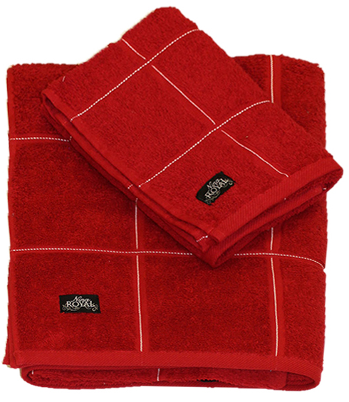 Redlunds Handdoek Badstof - Engels rood 90x150 cm
