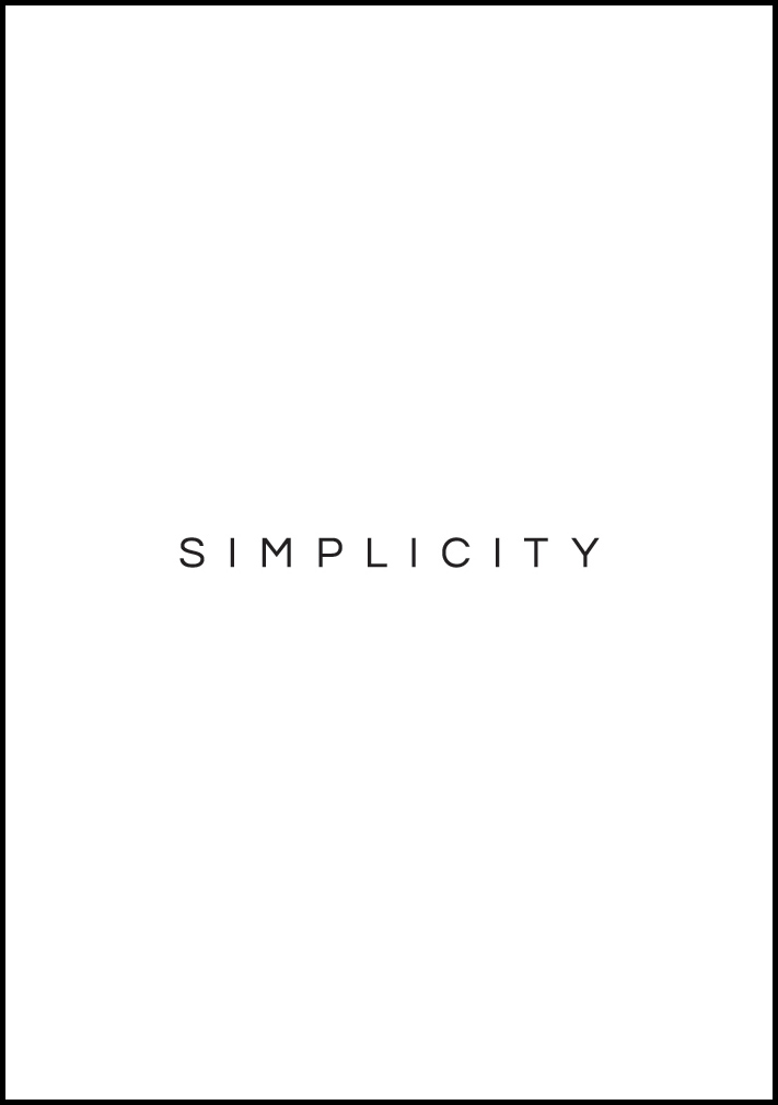 Lagervaror egen produktion Simplicity Poster