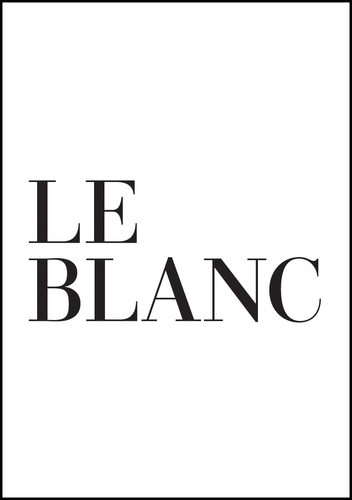 Lagervaror egen produktion Le blanc Poster