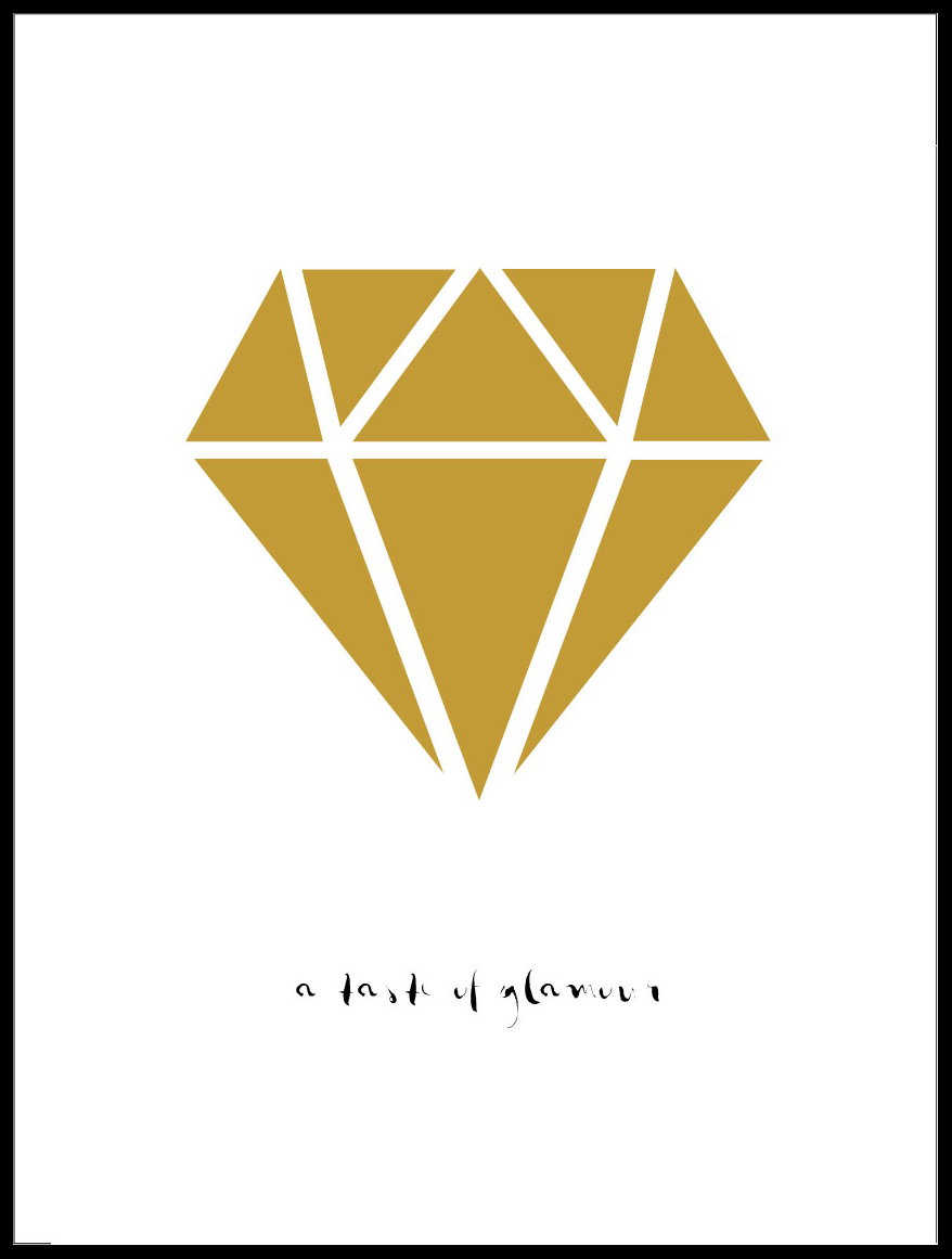 Bildverkstad Diamant - Goud Poster