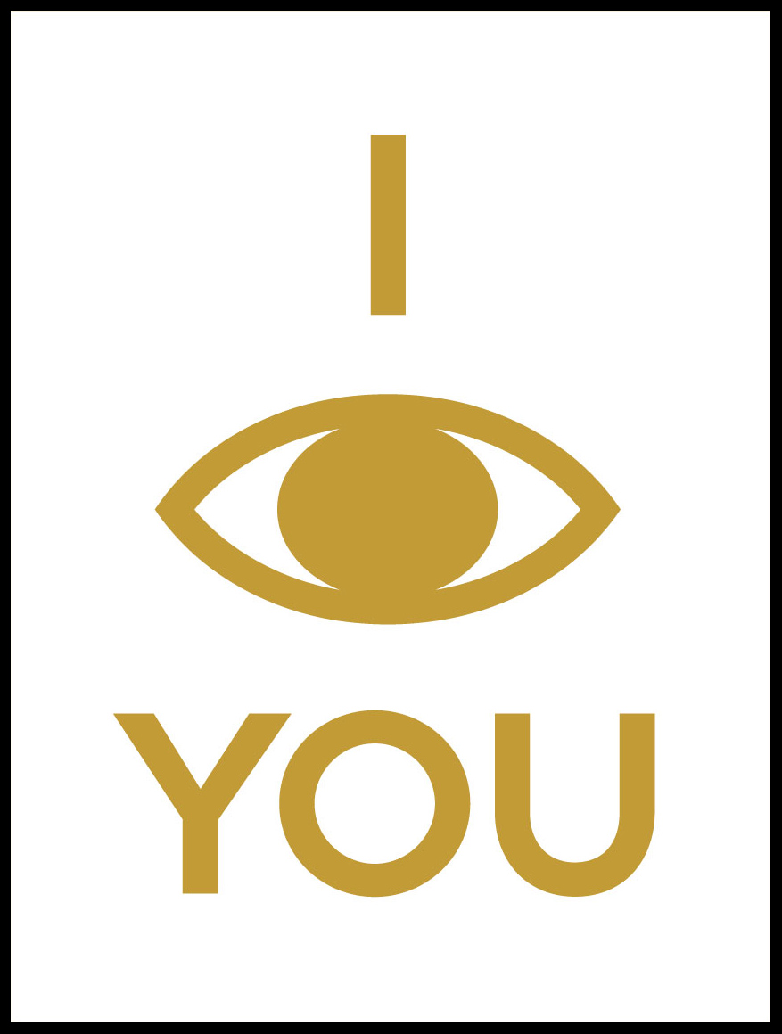 Bildverkstad I see you - Gold Poster