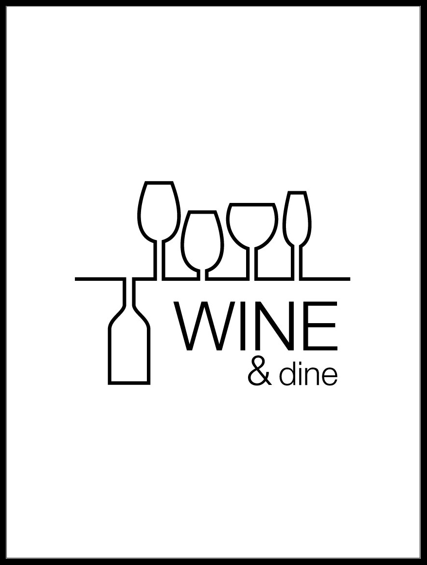 Lagervaror egen produktion Wine & dine - White Poster