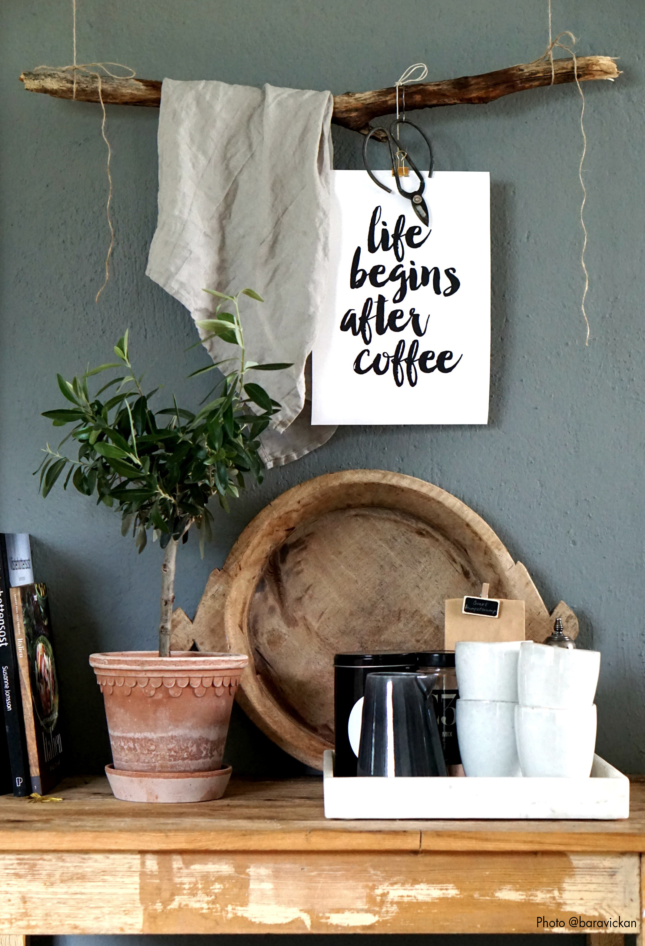 Lagervaror egen produktion Life begins after coffee Poster