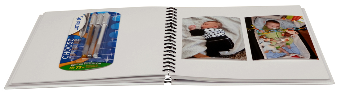 Estancia Vierkant Spiraalfotoalbum Wit -25x25 cm (80 Wit zijden / 40 bladen)