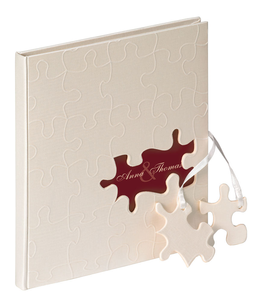 Walther Puzzle Gastenboek - 23x25 cm (144 Witte zijden / 72 bladen)